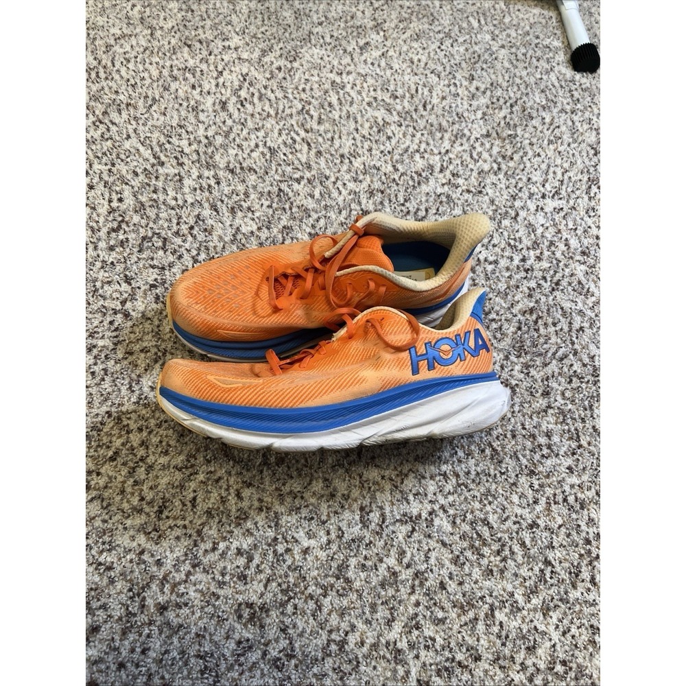 Hoka One One‎ Men's Clifton 9 Road Running Shoe Sz 14 Us 49EU Wide (EE) Orange